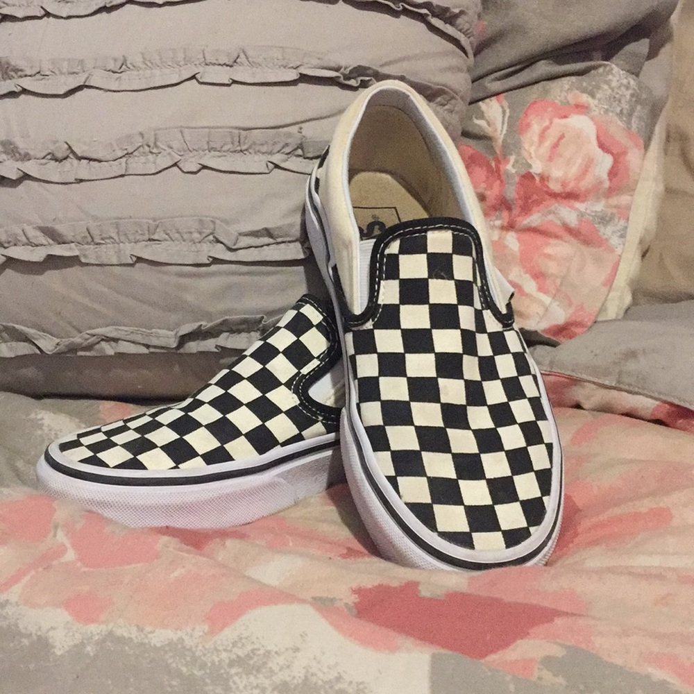 Black and White Checkerboard Vans
